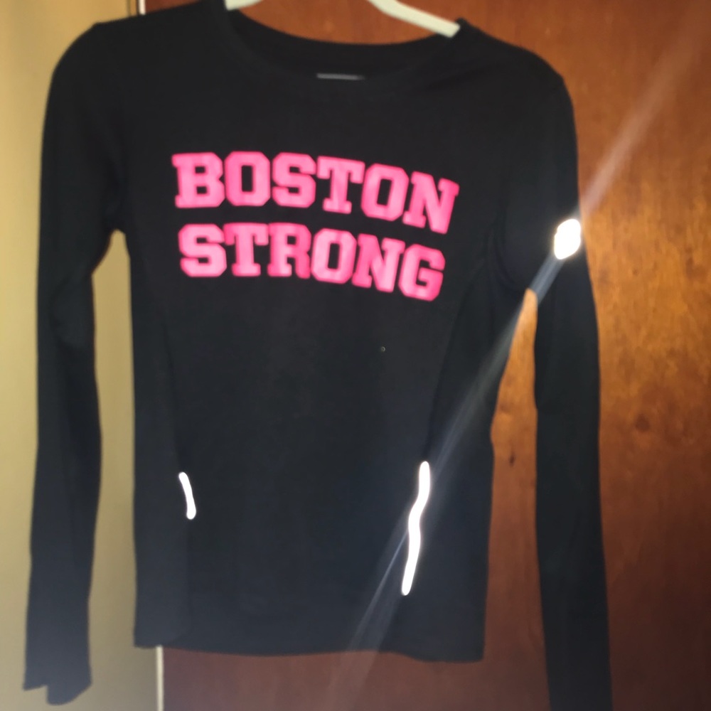 Athletic dri-fit long sleeve shirt.